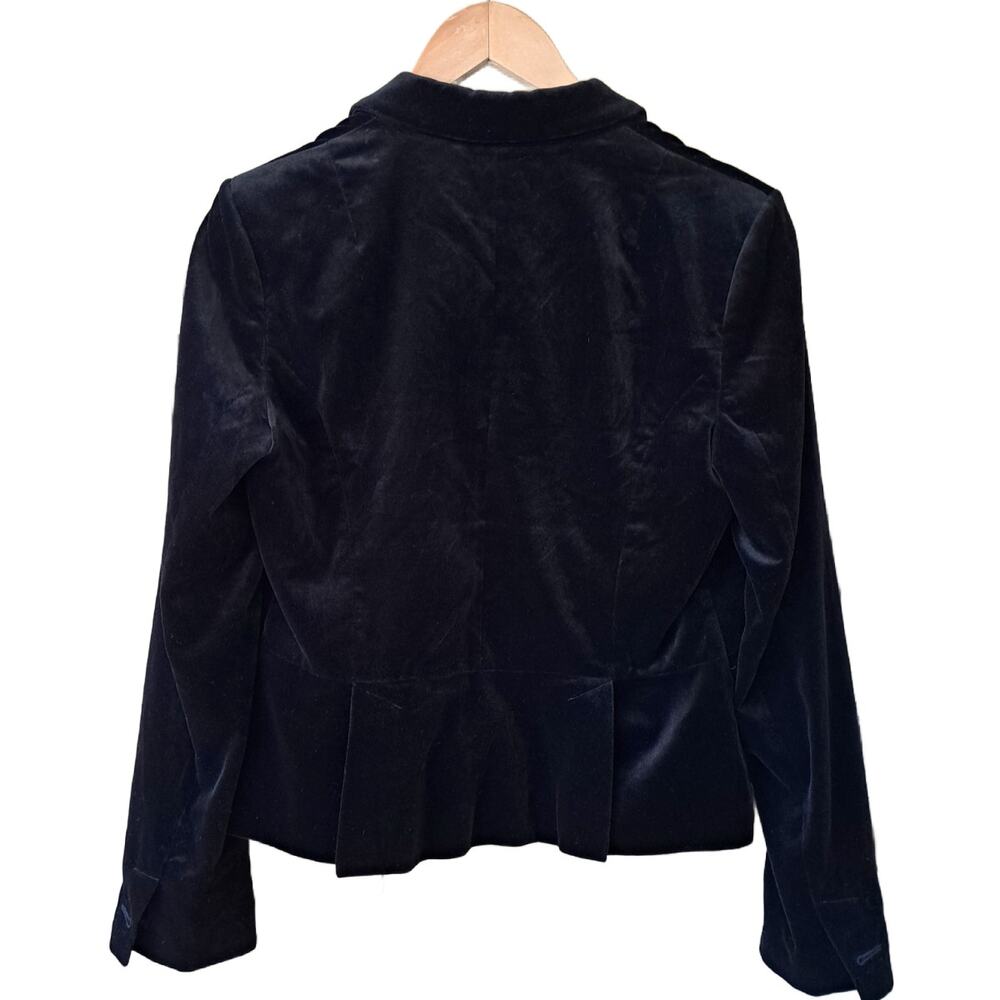 BANANA REPUBLC Black Velvet One-Button Blazer Jacket Size 10 Dressy Work Casual - Picture 6 of 7